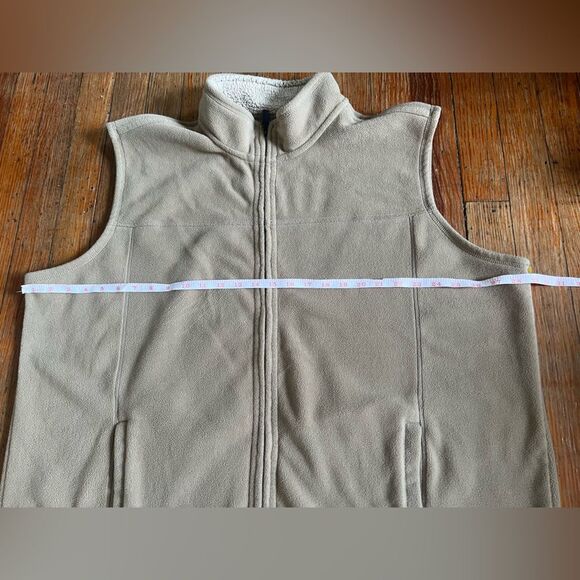 Outdoor Life || Mens 2XL Beige Full Zip Up Outdoor Hiking Fleece Sweater Vest - Picture 7 of 9